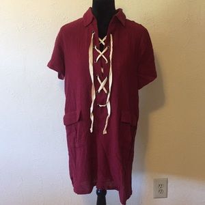 Maroon Casual Dress